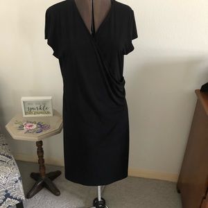 Nine west black wrap dress